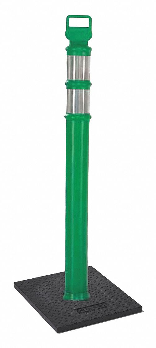 Delineator Post, Green, HDPE, 45 In