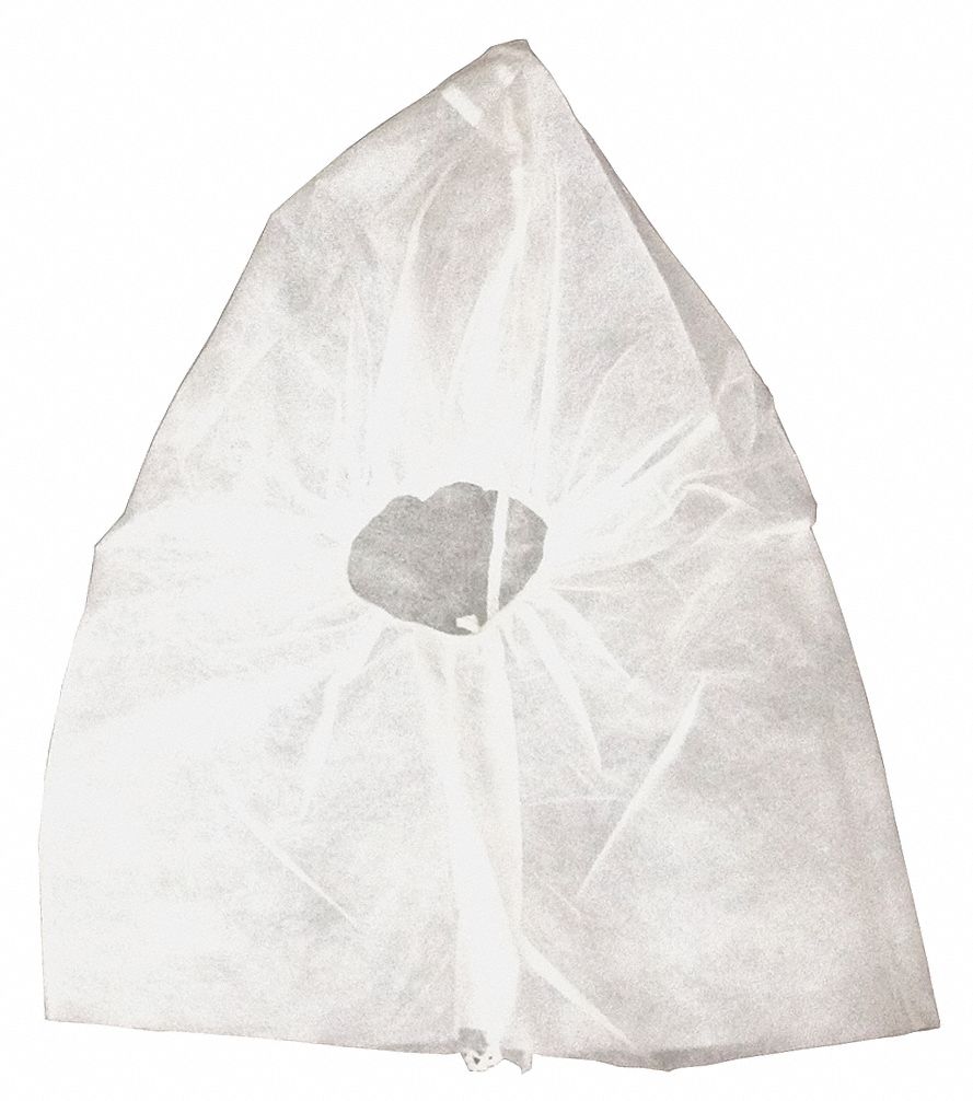 Pullover Hood, Polyproylene, White, PK 100