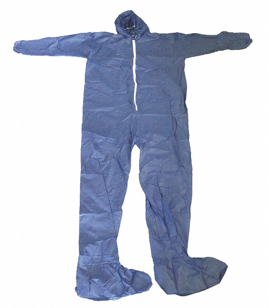 Polypropylene, Hood, Blue, Boots, 2XL, PK 25