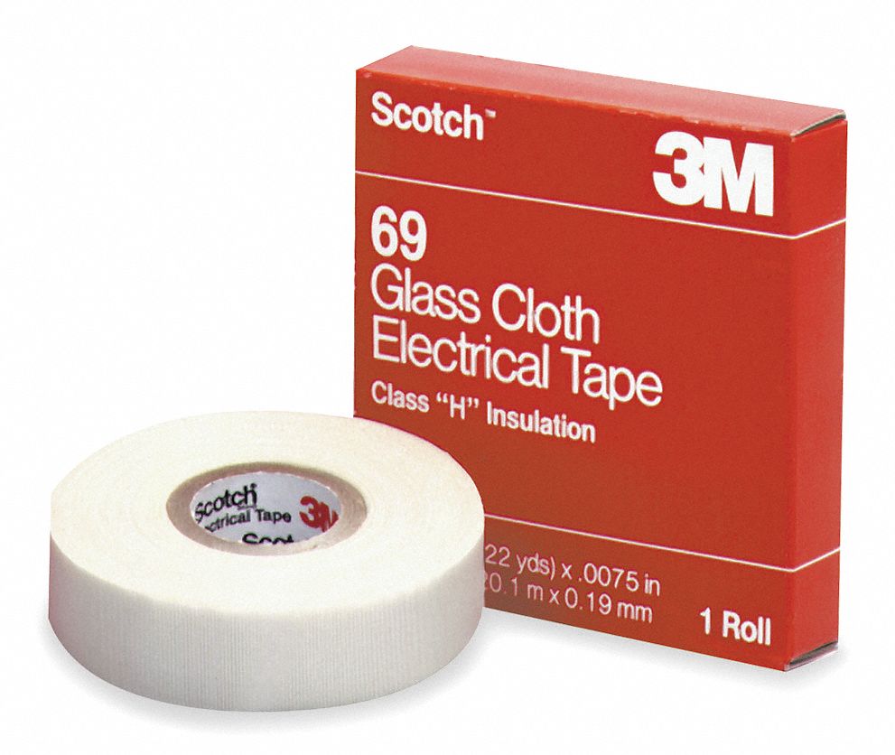 Electrical Tape, 3/4 x 66 ft, 7 mil, White