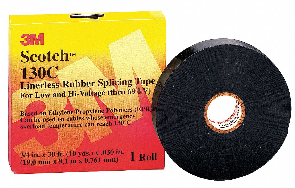 Splicing Tape, 1 In x 30 ft, 30 mil, Black