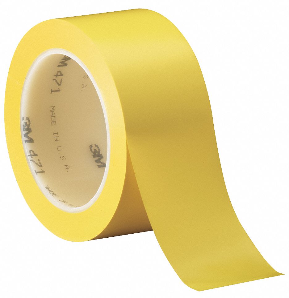 Marking Tape, 2In W, 108 ft. L, Yellow