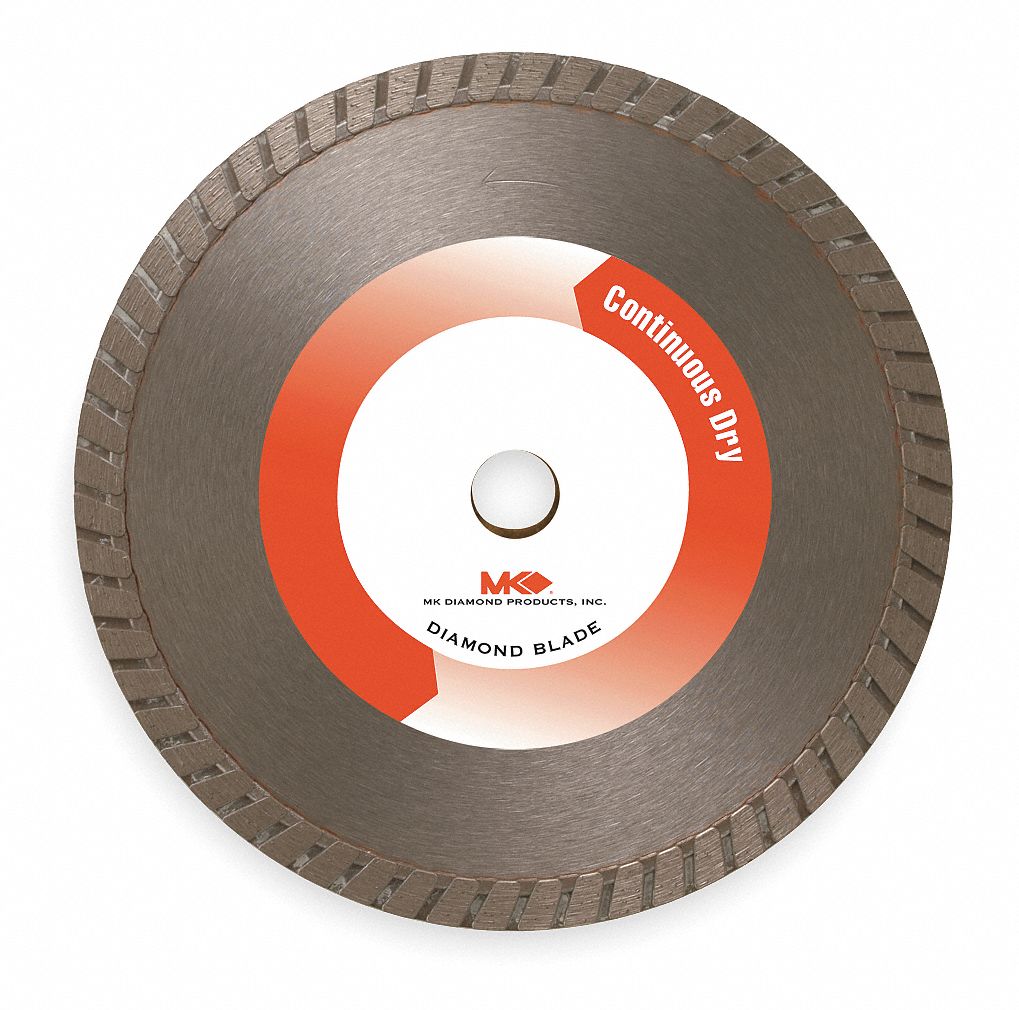Dimnd Saw Bld, Dry, Turbo Rim, 4-1/2 In Dia