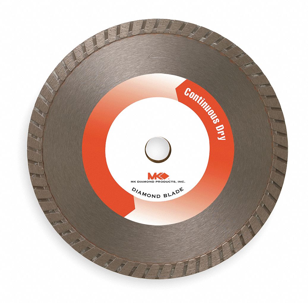 Dimnd Saw Bld, Wet, Turbo Rim, 4-1/2 In Dia