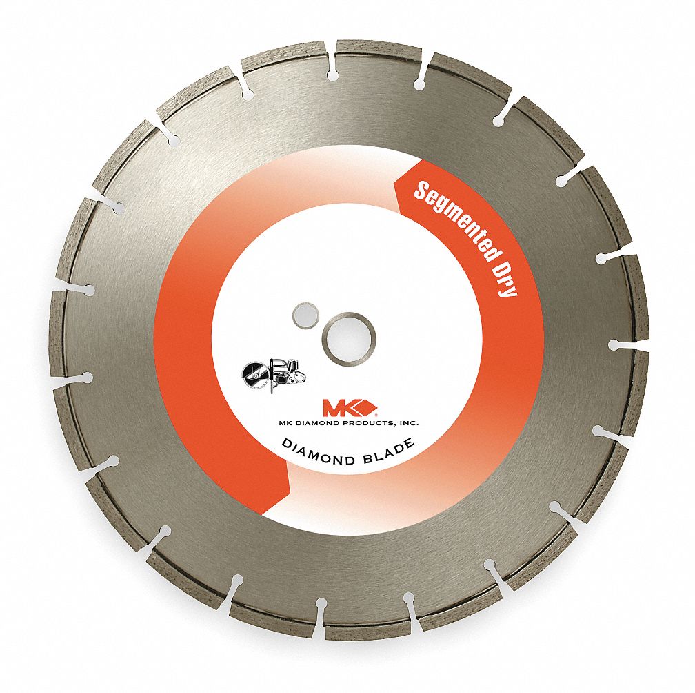 Diamond Saw Bld, Dry, Sgmntd Rim, 5 In Dia
