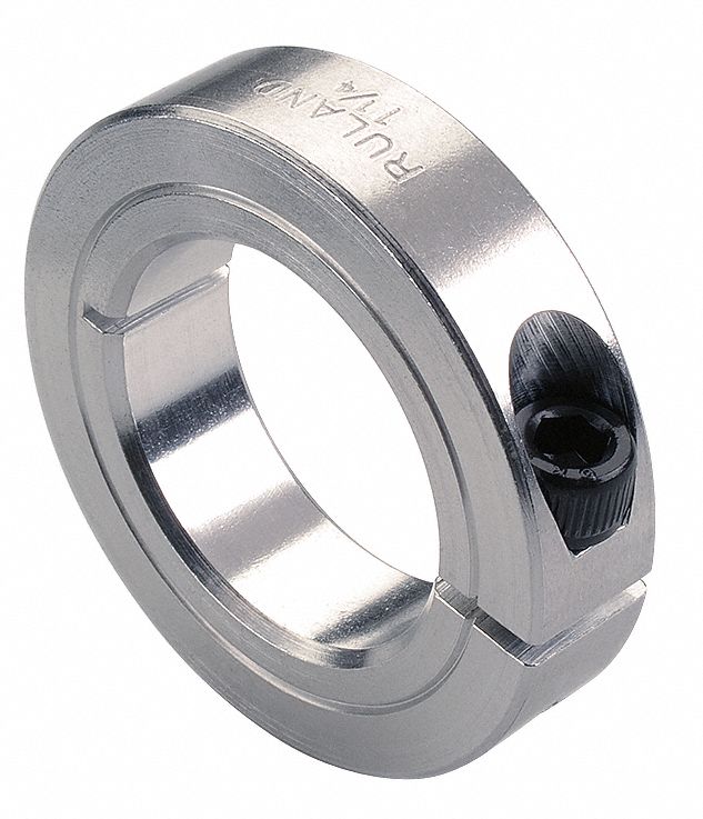 Shaft Collar, One Piece Clamp, ID 0.375 In