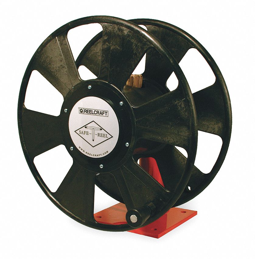 Welding Cable Reel, Hand Crank, 250 Ft Cap