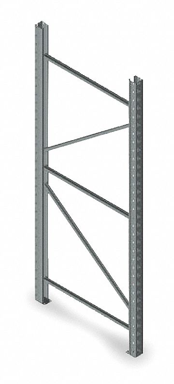 Welded Upright Frame, 42 D x 120 H, Gray