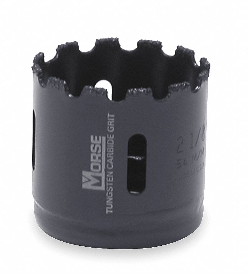Carbide Hole Saw, Carbide Grit, 4-1/8 In