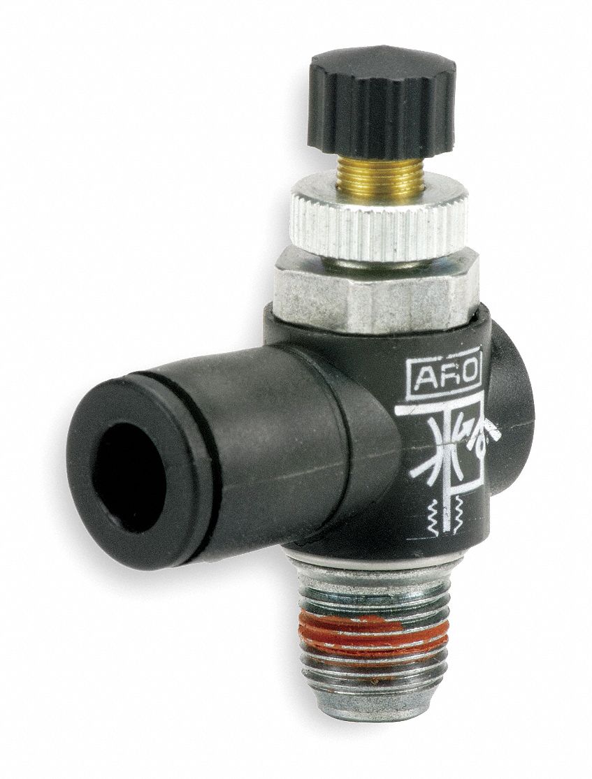 Flow Control Valve, 1/4 Tube x 1/8 NPT