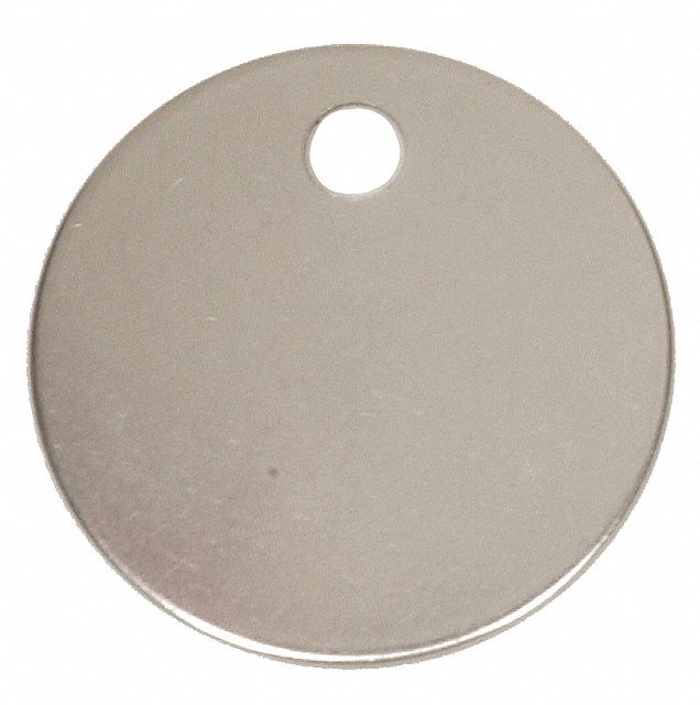 Blk Tag, 1-1/4 x 1-1/4 In, Sil, Sst, PK100