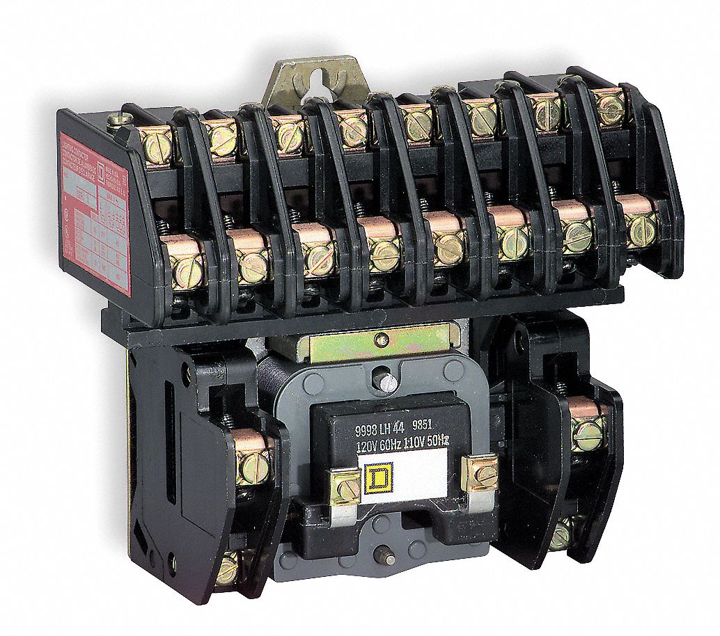 Light Contactor, Elec, 120V, 30A, Open, 6P