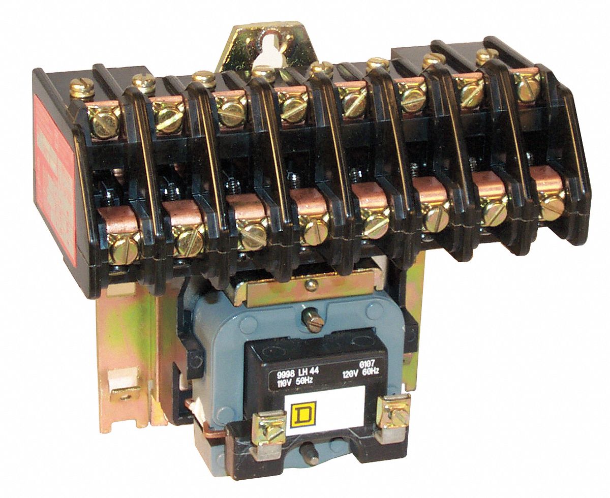 Light Contactor, Elec, 277V, 30A, Open, 8P
