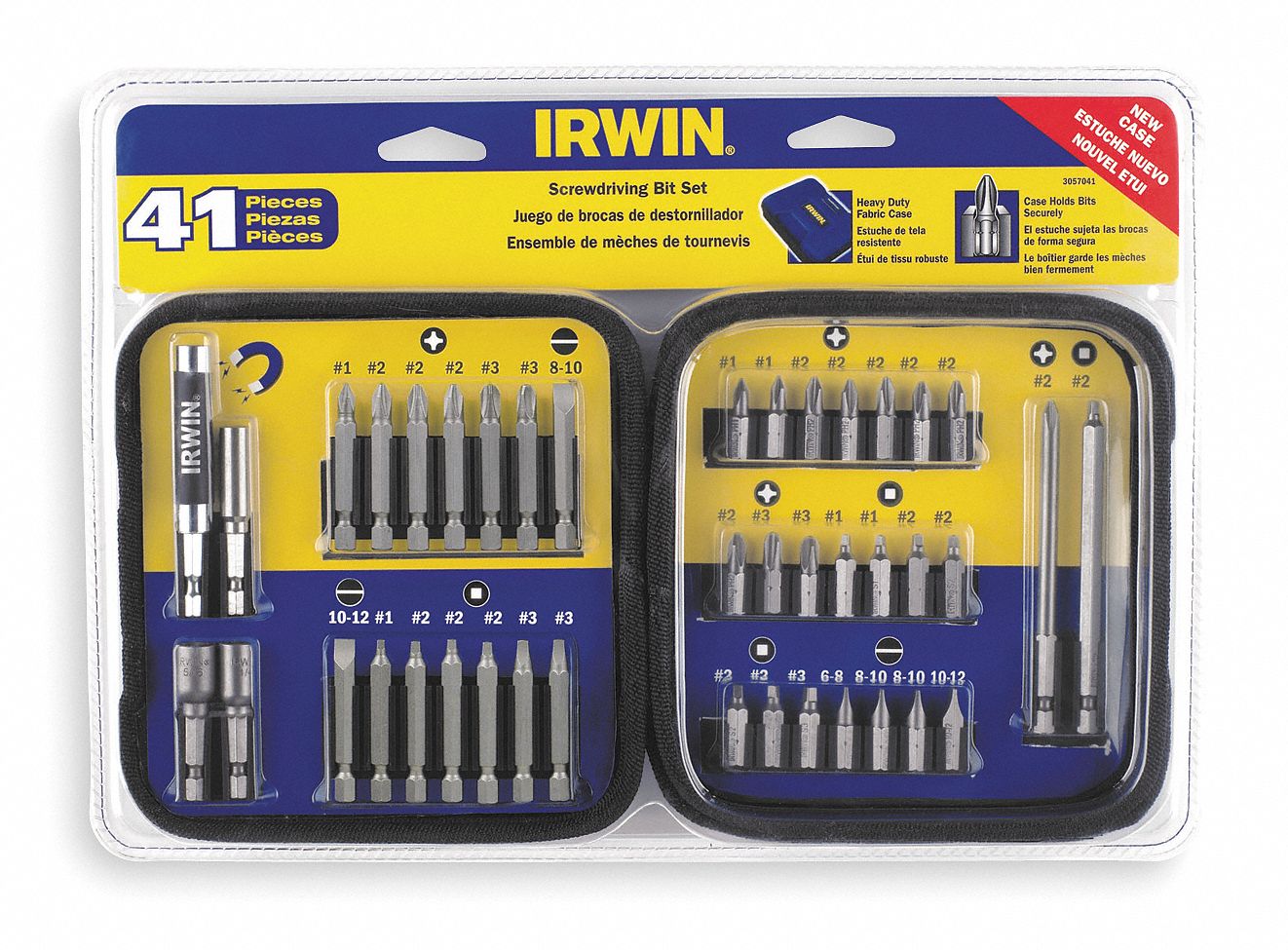 Screwdriving Bit Set, 1/4 In Shank, 41 Pc