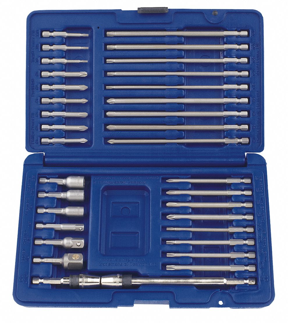 Screwdriving Bit Pro Set, 1/4 In, 34 Pc