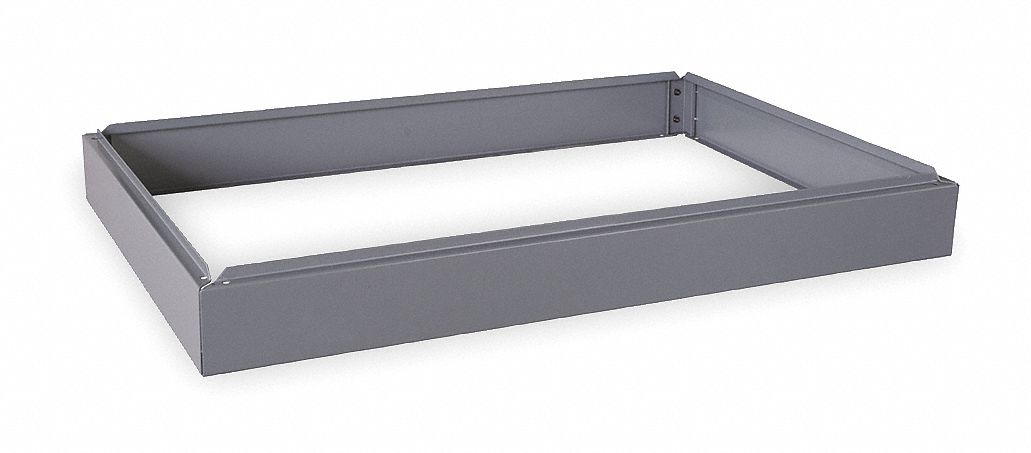 Flat File Cabinet, Closed Base, Gray
