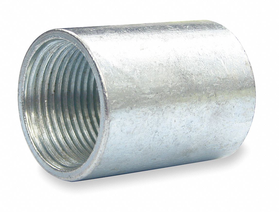 Rigid Conduit Coupling, 3/4 In, Steel