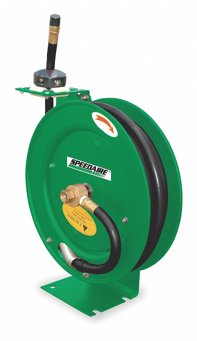 Hose Reel, Spring, 35 Ft Hose, 3/8 ID Hose