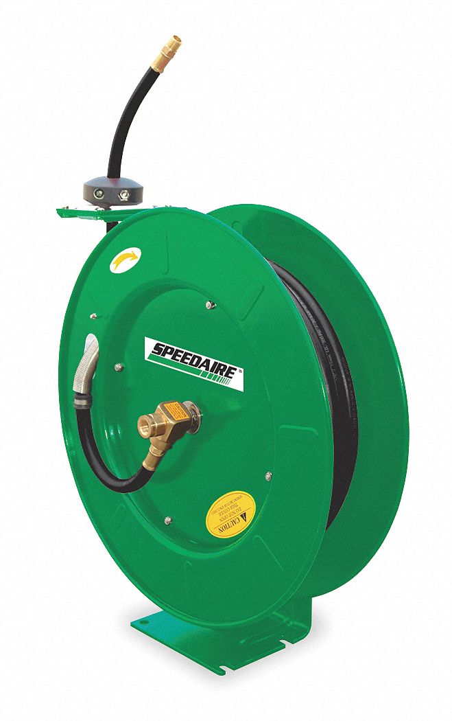 Hose Reel, Spring, 75 Ft Hose, 3/4 ID Hose