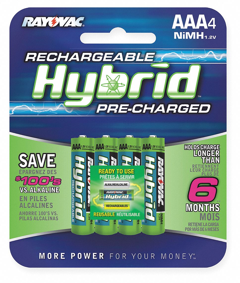 Rechargeable Battery, 750mAh, PK 4