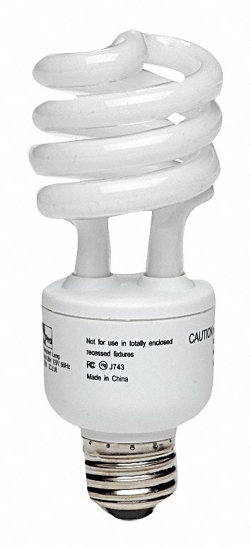 Screw-In CFL, 20W, T3, Medium