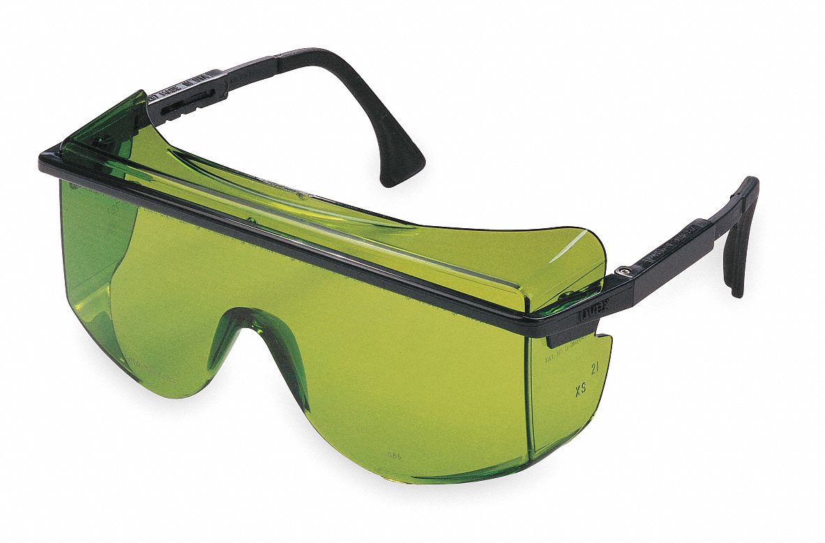 Laser Glasses, Lt Ylw/Grn, Scratch Rsistnt