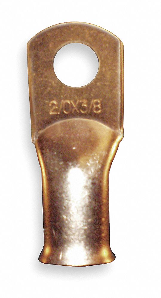 Lug, Copper, Gauge 2/0, Stud Size 3/8In, PK2