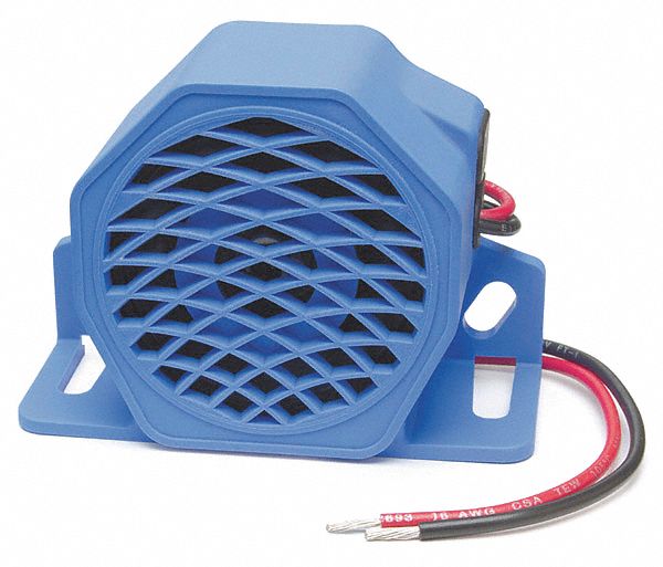Back Up Alarm, 107dB, Blue, 3-5/16 In. H