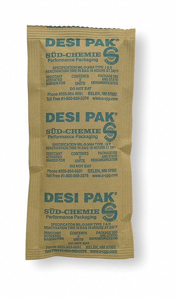 Desiccant, Kraft Packet, 1.67 cu ft, PK150