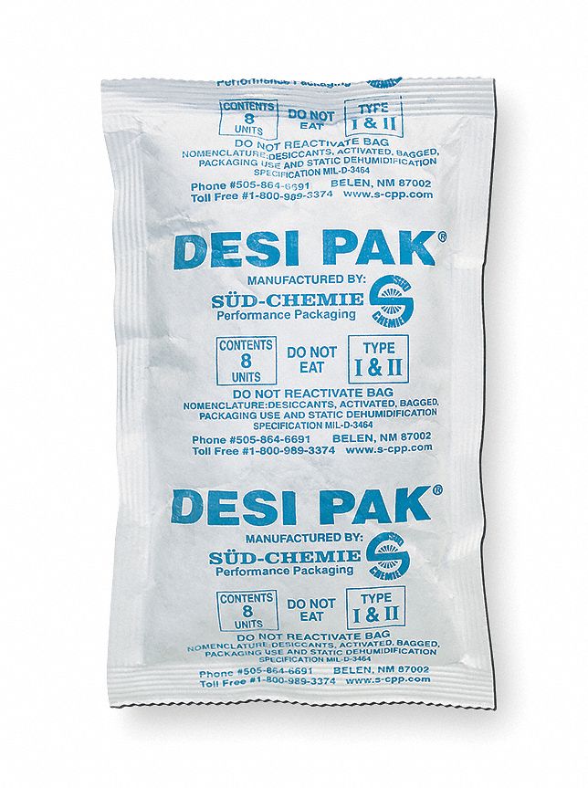 Desiccant, Tyvek Packet, 6.67 cu ft, PK300