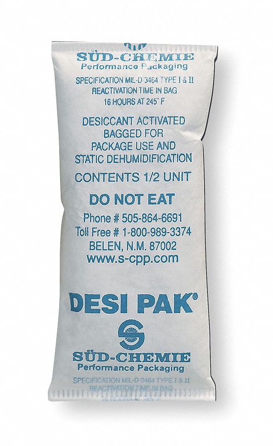Desiccant, Tyvek Packet, 0.42 cu ft, PK550