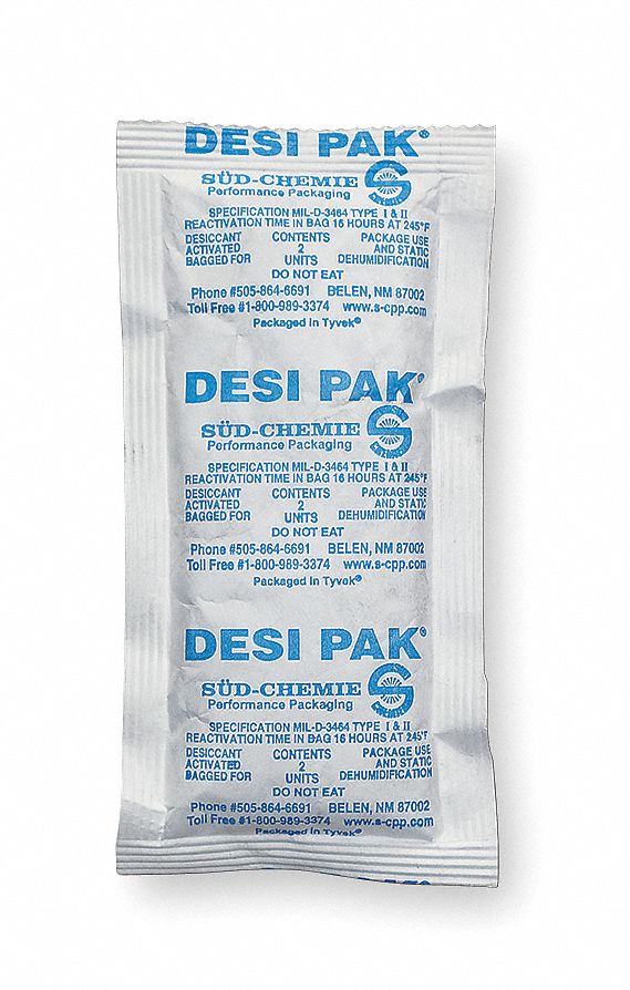 Desiccant, Tyvek Packet, 1.67 cu ft, PK150