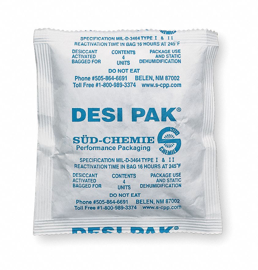 Desiccant, Tyvek Packet, 3.33 cu ft, PK500
