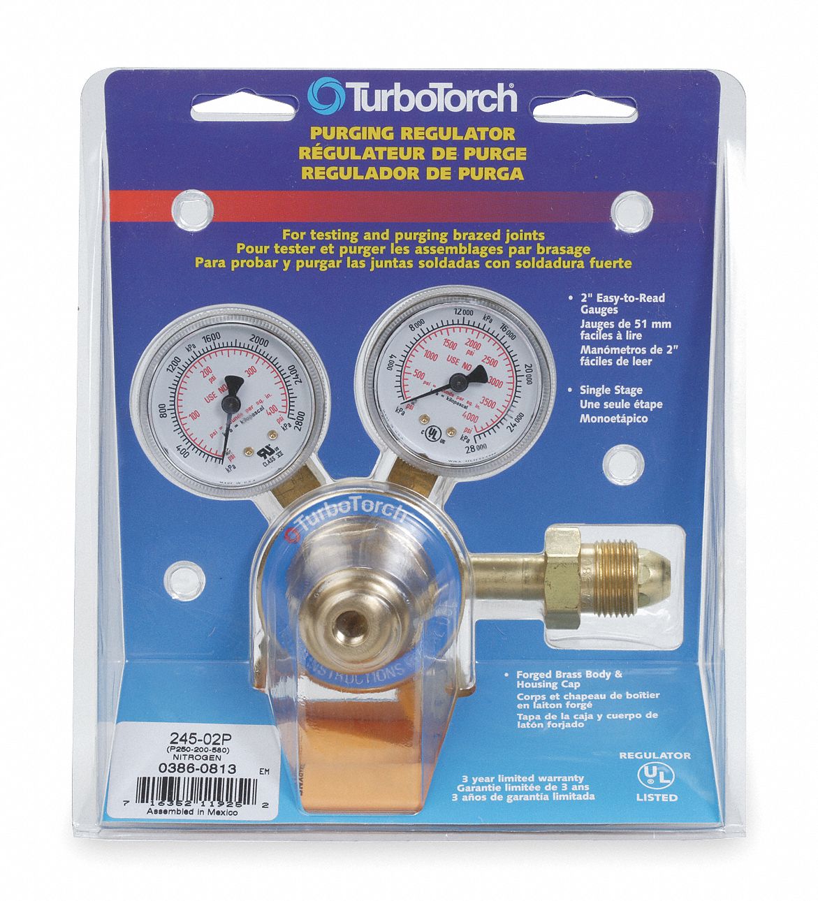 Purging Regulator, Nitrogen, Max PSIG 250