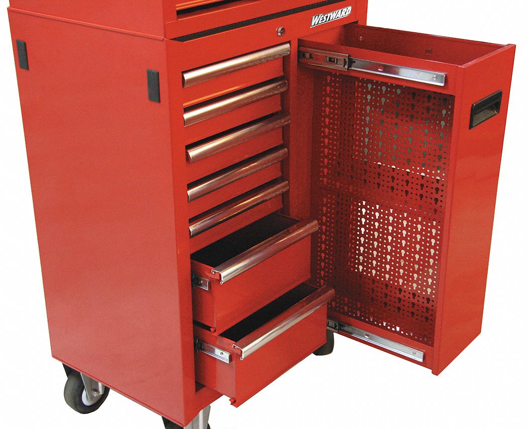 Rolling Tool Cabinet, 27 In W, 7 Drawer