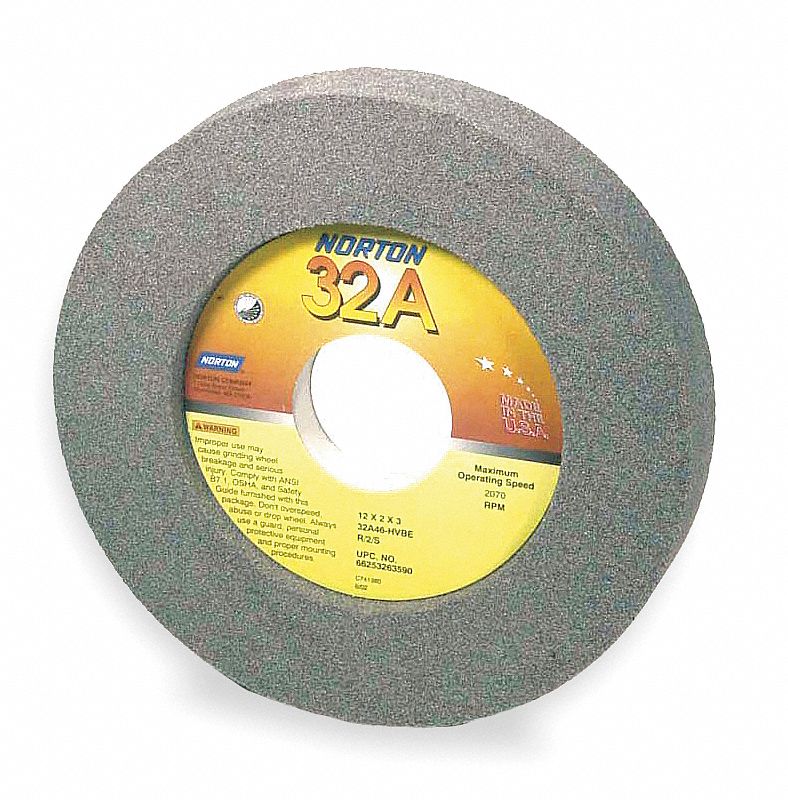 Grinding Wheel, 12x2x5, Rec2/S 7.5x1/2, 46G
