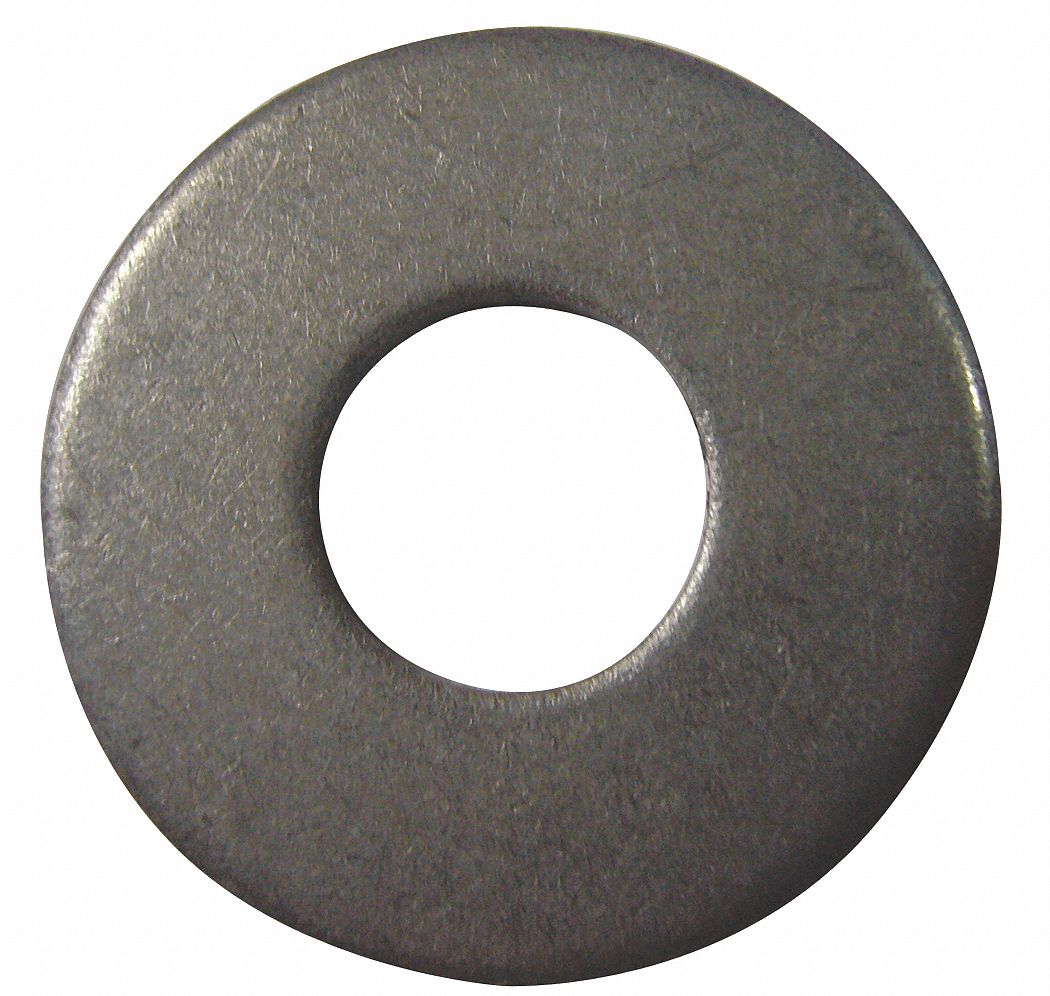 Flat Washer, USS, Steel, Fits 1/2 In, Pk 100