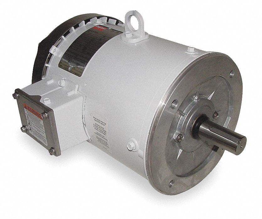 Washdown Motor, 3 Ph, TEFC, 3 HP, 1760 rpm