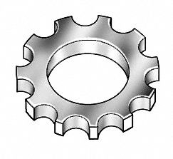 Lock Washer, Ext, SS, 0.256 ID, Pk5000