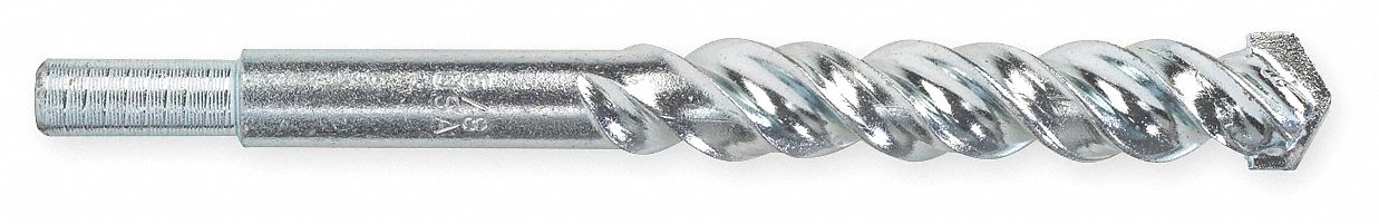 Masonry Bit, 3/8 In, 13 In L, Shank 1/4 In