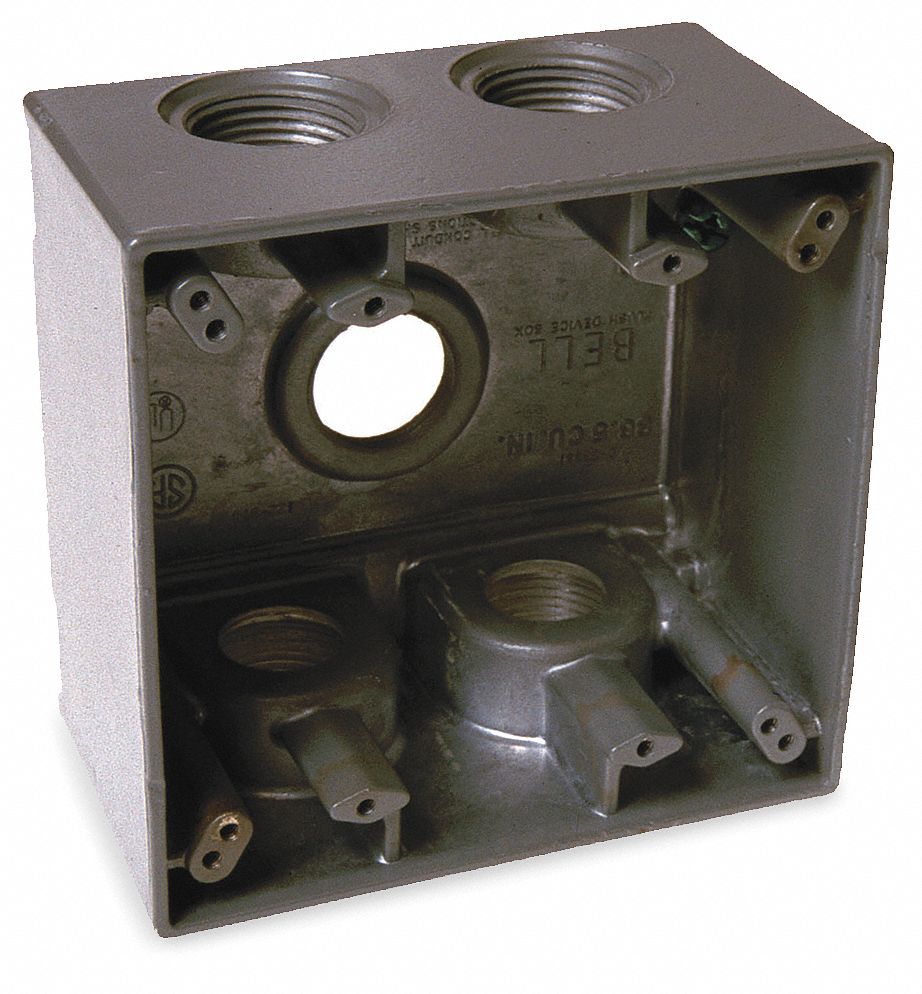 Weatherproof Box, 1 In Hub, 5 Inlets