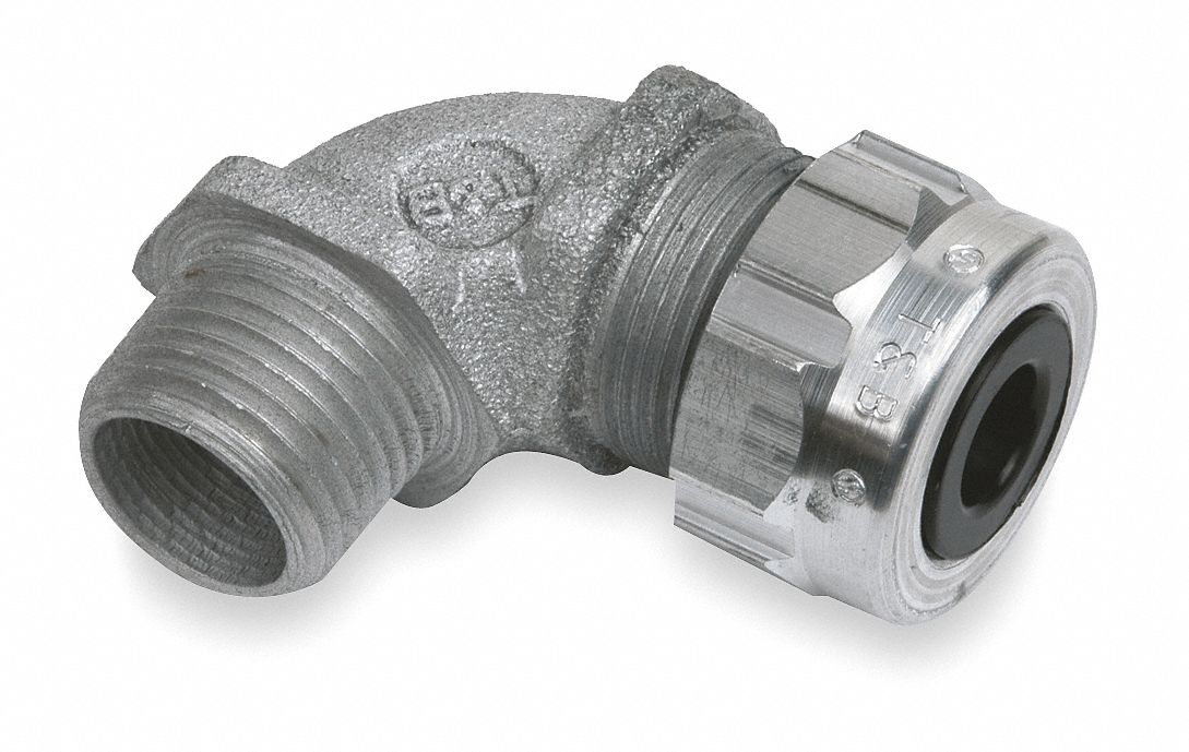 Cord Connector, Aluminum, 90 Deg
