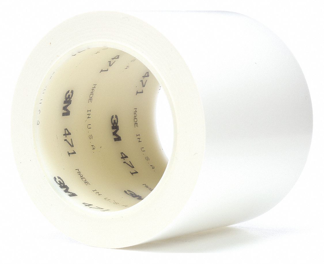 Marking Tape, 4In W, 108 ft. L, White, PK8