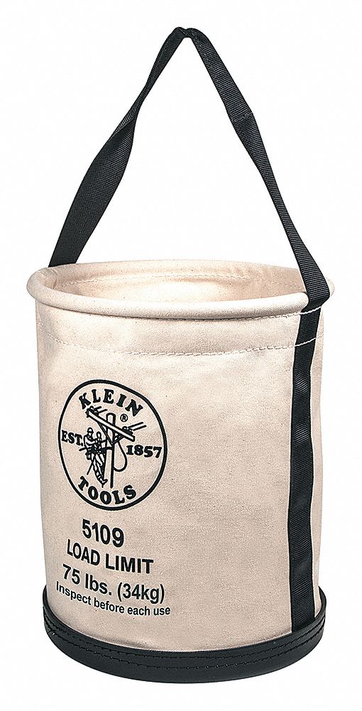 Bucket, #6 Cnvs, Wide-Opening, Straight-Wl