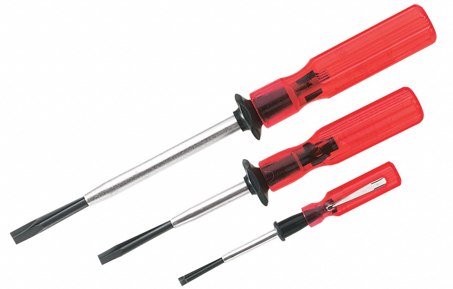 Screwdrvr Set, 3-Pc., Slotted Screw-Hlding