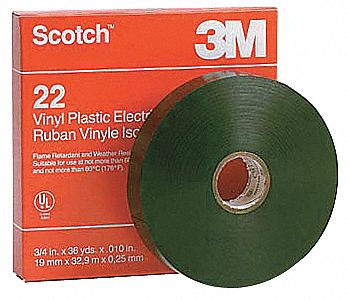 Electrical Tape, 3/4 x 108 ft, 10 mil, PK48