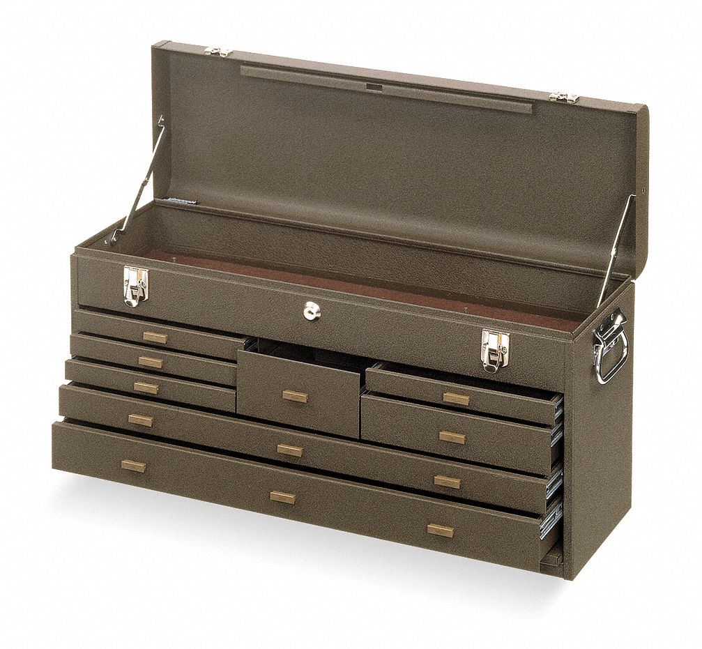 Tool Chest, 8 Dr, Brown, 26 11/16 In, Ball