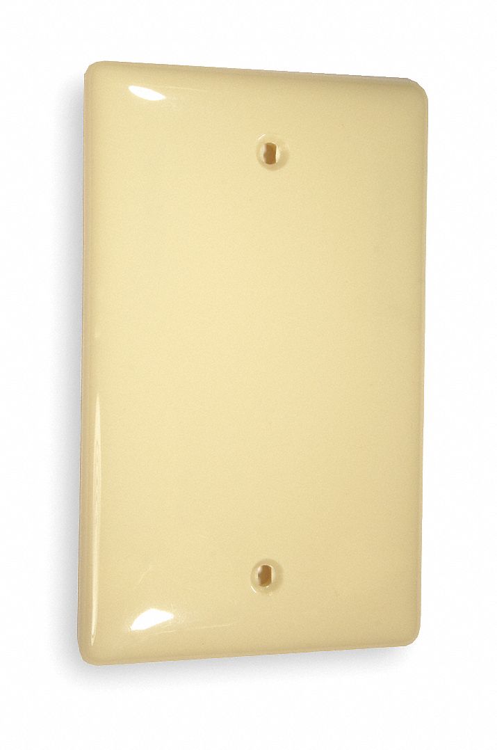 Wall Plate, Blank, 1Gang, Ivory