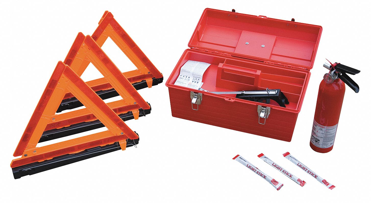 Fleet Safety Kit, 3 Triangles/Lightsticks