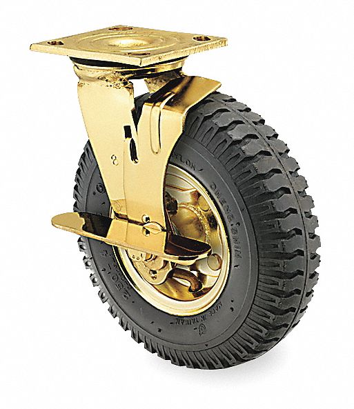 Swivel Pneumatic Caster w/ Brake, 8 In.